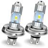 Ruiandsion P45T H5 R2 LED Lampadina Moto Non Polarità Plug and Play DC 12V 24V 10V-80V Super Luminosa Bianca Luce Alta/Bassa Sostitutiva per Moto Scooter Luci Diurne (Confezione da 2)