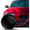 SkinoEu Compatibile con Alfa Romeo Stemma Cofano Anteriore Stemma Bagagliaio Posteriore 74mm per Giulietta 940 Mito 156 147 159 GT Brera Spider Nero EA 13