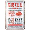 Nostalgic-Art Targa in metallo retrò, 20 x 30 cm, Regole per barbecue - Idea regalo per gli appassionati di barbecue, in metallo, design vintage con scritta
