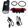 DUNLOP - Set Luci LED Ricaricabili per Bicicletta - Anteriore + Posteriore USB