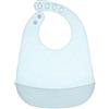 CHICCO (ARTSANA SPA) Chicco easy roll bib bavaglino in silicone con tasca azzurro