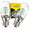 Ruiandsion E12 Lampadina LED 220V AC 10mm Base a vite Lampadina di ricambio LED Aggiornamento per candele Luci per la decorazione della camera da letto per la casa, Bianco 6500K (confezione da 2)