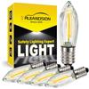 Ruiandsion 5 Pezzi E10 Lampadine a luci a candela a corrente alternata 220V, bianco caldo, con base E10. Lampadina LED per le luci del guardaroba, del giardino, del balcone e per il paesaggio