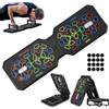 LEKEFETO Tavola per flessioni aggiornata Maniglie per flessioni con allenamento 24-in-1 | Push Up Board | Pieghevole e antiscivolo (materiale ABS) | Allenamento a casa | Carico 150KG + Guida muscolare