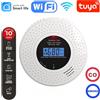 Tuya Rilevatore Combinato di Fumo e Monossido di Carbonio Smart Wi-Fi a Batteria