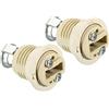 PATIKIL G9 Luce Base Presa, 2pz Ceramica Lampada Lampadina Supporto Connettore Illuminazione Sostituzione per Alogena Incandescente LED Luce Lampadina