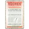 Nostalgic-Art Retro Blechschild Regole Idea Regalo per la Cucina, in Metallo, Design Vintage con Scritta, 20 x 30 cm