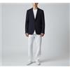 SANDRO Blazer Uomo Travel EU 50 Blu Monopetto Lana Misto Foderato