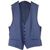 Suitsupply Ferrara Gilet Uomo UK 42S In Lana Con Bottone Fodera Blu