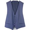 Suitsupply Ferrara Gilet Uomo UK 46 Lana con Bottoni Blu Gilet
