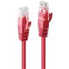 Lindy Cavo di rete Cat.6 U/UTP Rosso, 10m