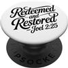 Christian Saved By Christ Tees NYC Cristiano salvato redento e restaurato Gioele 2:25 Cristo Gesù PopSockets PopGrip Adesivo