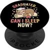 Funny Lazy Girl Graduation Sloth Class o Carino pigro ragazza laurea bradipo può dormire ora coquette arco PopSockets PopGrip Adesivo