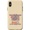 Bookish Reader | Vintage Aesthetic Book Custodia per iPhone X/XS Amante dei libri Lettura Umorismo Bibliofilo Floral Book Stack