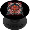 TOKYO WAVES Oni Mask Designs Maschera giapponese del diavolo Hannya giapponese Oni Maschera Yokai Oni PopSockets PopGrip Adesivo