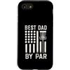 Disc Golf Dad Gear Fathers Day Store Custodia per iPhone SE (2020) / 7/8 Best Dad By Par Disc Golf Festa del papà Frisbee con bandiera americana