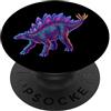 Dinosaur Paleontology Science Stegosauro Piatto Indietro Dinosauro Giurassico Erbivoro PopSockets PopGrip Adesivo