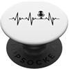 Heartbeat Microphone Microfono Heartbeat PopSockets PopGrip Adesivo