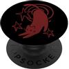 Y2K 90s Funny Cat Tomcat Kitten Art Y2K 90s Carino Sleepy Gatto Tomcat Stretching sotto Starry Tail PopSockets PopGrip Adesivo