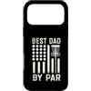 Disc Golf Dad Gear Fathers Day Store Custodia per iPhone 17 Pro Max Best Dad By Par Disc Golf Festa del papà Frisbee con bandiera americana