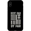 Disc Golf Dad Gear Fathers Day Store Custodia per iPhone XS Max Best Dad By Par Disc Golf Festa del papà Frisbee con bandiera americana