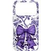 For Mum Inspirations Custodia per iPhone 17 Pro Chinoiserie Nastro Floreale Viola Fiocco Supercute Best Mum Ever