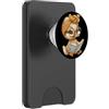 Bookworm Teacher Theme Library Reader Gr Cucciolo Libro Aperto Lettura Cane Amante Grafica Ritratto PopSockets PopWallet per MagSafe