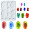 UR URLIFEHALL 5 Pezzi Stampi in Silicone Ovali Cabochon Stampi per Resina per Collane, Portachiavi, Orecchini, Braccialetti per la Creazione di Articoli Artigianali