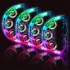 Musfunny Tamburelli musicali con luce a LED: tamburello palmare lampeggiante che si illumina al buio, forniture per feste, tamburelli a LED, strumento a percussione per bar, Natale, Halloween (bianco, 4 pezzi)