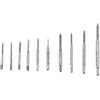 Fdit 10Pcs Mini M1 a M3.5 Rubinetto a mano maschiatura filettatura metrica Spine Taps Set Spiral Point Straight Flute