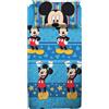 HERMET Set Lenzuolo Letto Singolo Topolino Mickey Mouse - Completo Letto Blu, 100% Cotone