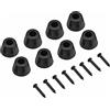 Dioche Piedini per Amplificatore Piedini per Altoparlanti Gomma Nera 4 Paia 30X20Mm Piedini in Gomma Base Antivibrante Supporto per Altoparlante Amplificatore per Chitarra W Viti