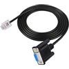 VBESTLIFE Cavo per Console Seriale di Rete LAN RS232 DB9Pin Femmina a RJ11 RJ12 6P6C, Plug and Play, 5,9 Piedi
