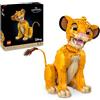 LEGO ǀ Disney Giovane Simba, Re Leone, Modellino da Costruire per Adulti con Figura di Animale Mobile, Hobby Creativo da Collezione, Idea Regalo per Lui, Lei, Marito, Moglie e per i Fan del Film 43247