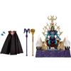 Masters of the Universe Masterverse - Skeletor & Havoc, action figure con trono, 2 scettri, portacandele luminosi, mantello e cappuccio rimovibili inclusi, giocattolo per bambini, 6+ anni, HXX63