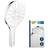 GROHE Vitalio SmartActive 150|Manopola doccia a tre getti|GROHE Water Saving (portata limitata a 9,5 l/min)|Sistema di fissaggio universale|Bianco|26597000