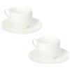 BRANDANI Set 2 Pezzi Tazza Tazzina Caffè 100ml Bianco Porcellana