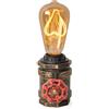 B·LED BARCELONA LED Barcelona LED Lampada da Tavolo Vintage da Comodino Design Industriale Orientabile Nero con Gabbia Metallica Presa E27 e Piede in Legno per Studio Loft Bar Ristorante Camera Camera