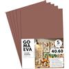m-office Fogli di Gomma Eva Colorata, Gomma Crepla per Scrapbooking, Scuola, Cartoncini Creativi, Lavoretti, Torte Scenografiche, Scuola o Progetti Artistici 40x60cm (Marrone, 5 uds)