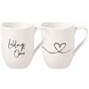 Villeroy & Boch - Statement set di tazze Lieblingsoma 2 pz., 280 ml, porcellana Premium, bianco