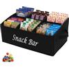 Zbozzba Candy Storage, Snack Box,6 Scomparti Candy Snack Storage Box,con Maniglie Rinforzate per Cucina, Ufficio, Dispensa, Piano di Lavoro E Snack Bar, 40 X 26 X 17 Cm (Nero)