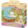 Sylvanian Families - Gemelli coniglio cioccolato e carretto