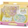 Sylvanian families - set pronti per giocare - set bagnetto dei trigemini