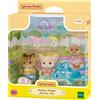 Sylvanian families - personaggi collezionabili - amici dell'asilo - trio in piscina
