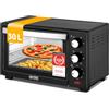 TZS First Austria - Mini Forno 30L 1600W - Fornetto con regolazione della temperatura fino a 230°C - Con timer di 60 min, 3 altezze di inserimento, teglia e griglia - Per cucine piccole e campeggio