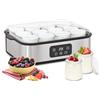 Todeco Yogurtiera Elettrica con 12 Vasetti da 180 ml, Macchina per Yogurt Fatto in Casa, Temperatura Regolabile, Timer, Display LCD, per Yogurt Greco, Yogurt alla Frutta