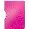 LEITZ WOW ColorClip in PPL - capacità 30 fogli - f.to A4 - Fucsia metallizzato - 41850123