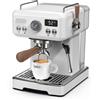HIBREW H10Plus Macchina da Caffè Espresso Semiautomatica 20 Bar con Funzione Cappuccino e Cold Brew, PID - Bianca
