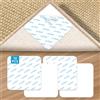 NEUTYPECHIC 16 Pezzi Antiscivolo per Tappeti, 10 * 10 cm Tappeto Antiscivolo Adesivi Riutilizzabili Adesivi Lavabili, Ferma Tappeto Antiscivolo antiscivolos tappeto sottotappeto, Bianco