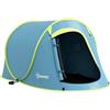 Outsunny Tenda da Campeggio Singola Pop Up Impermeabile con Accessori e Borsa di Trasporto, Blu|Aosom